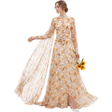 فستان أستر ماري ماكسي منقوش 42 SS26