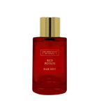 The Merchant Of Venice Red Potion Hair Mist - 100ml Red potion hair mist bottle with gold cap on a white background