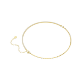 A three-quarter perspective studio layout of the Swarovski Matrix necklace, showcasing its flexible articulation and the clean transition from the white crystal row into the sleek gold-tone links.