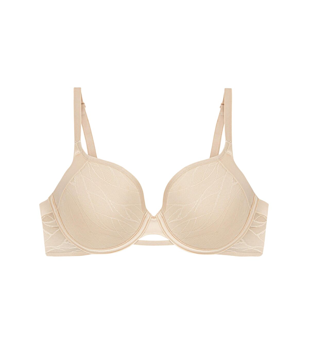 Triumph Airy Sensation nude beige padded bra product-only view, with seamless cups. Order Online Today