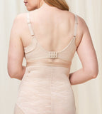 Triumph Airy Sensation nude beige padded bra second model back view, showing adjustable straps. Order Online Today