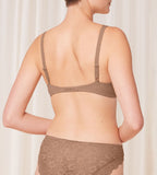 Triumph Amourette 300 wired padded bra in Toast model back view, showing adjustable straps and supportive underwiring. Available Now at Blue Salon Qatar
