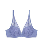 Triumph Aura Spotlight wired padded bra in Purple Dust product-only view, highlighting the lace-overlaid cups and comfortable underwire design. Shop the Latest Online.