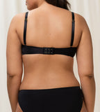 Triumph Body Make-Up Essentials Black multi-strap bra model back view, highlighting the adjustable and detachable strap system. Shop the latest Online