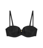 Triumph Body Make-Up Essentials Black multi-strap bra product-only view, highlighting the smooth cups and the gold hardware. Shop the latest Online