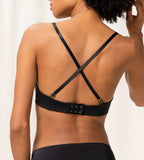 Triumph Body Make-Up Essentials Black multi-strap bra second model back view, highlighting the adjustable and detachable cross back strap system. Shop the latest Online