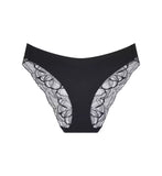 Triumph Body Make-Up Illusion Black lace tai panty product-only view, highlighting the high-cut leg and seamless lace finish. Available for Online Purchase