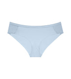 Triumph Body Make-Up Soft Touch light blue hipster panty product-only view, highlighting the seamless finish and soft fabric. Available Online at Blue Salon Qatar