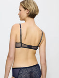 Triumph Delightful Spotlight dark blue padded bra model back view, highlighting the adjustable straps and closure. Available for Online Purchase