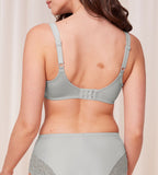 Triumph Ladyform Soft Minimizer Platinum Bra model back view showing adjustable straps and closure
 – Shop Now Online