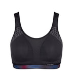 Triumph Triaction Cardio Cloud Black Sports Bra product-only front view, now available online