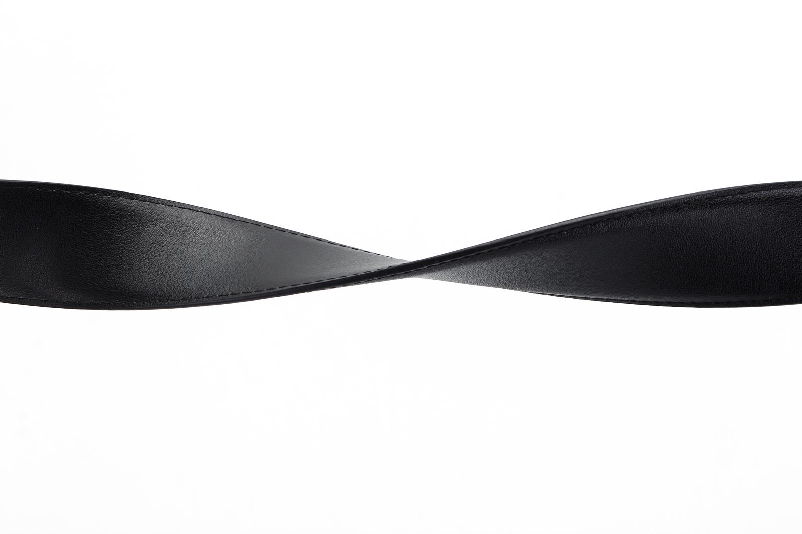 Samsonite AAMIR Basic Auto Golden Logo Black Leather Belt