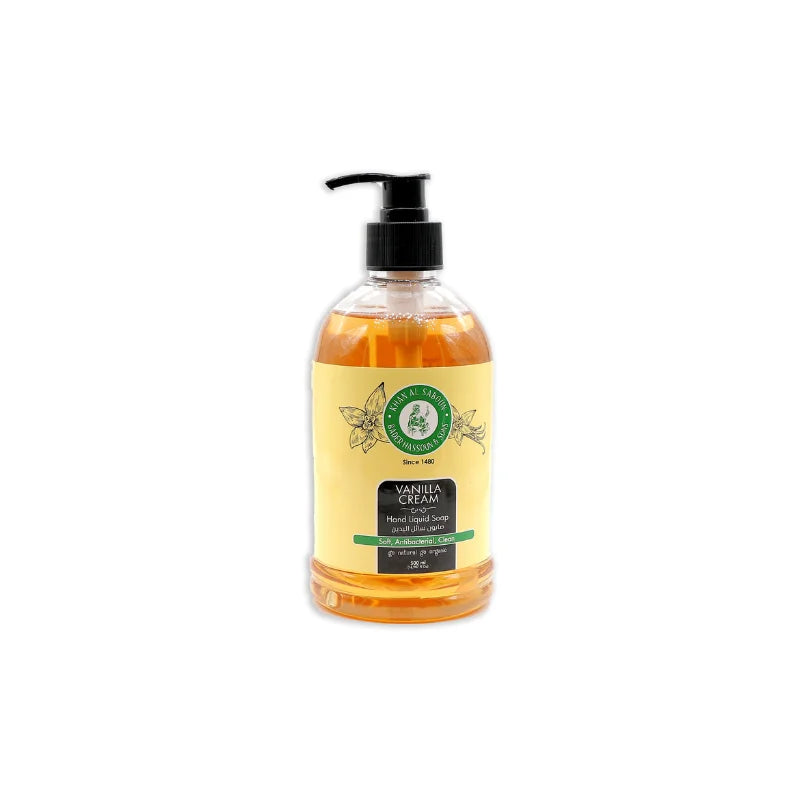 Khan Al Saboun Liquid Soap - Vanilla Cream 500ml | Bathline | Beauty | Beauty Selfcare | Liquid Soap Collection Khan Al Saboun Liquid Soap - Vanilla Cream 500ml | Bathline | Beauty | Beauty Selfcare | Liquid Soap Collection