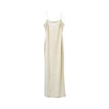 Velvety Couture Women's Cream Long  Dress