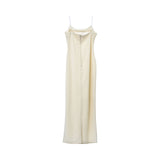 Velvety Couture Women's Cream Long  Dress