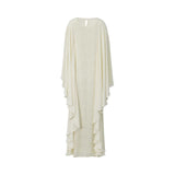 Velvety Couture Women's HATTAN Sequin Gown – Two-Piece Set with Cascading Ruffle Cape