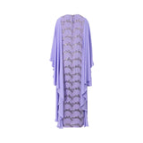 Velvety Couture Women's HATTAN Sequin Gown – Two-Piece Set with Cascading Ruffle Cape