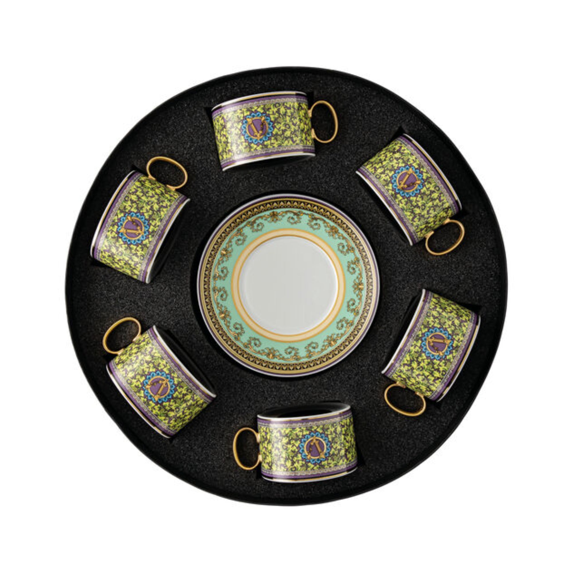 Versace Barocco Mosaic Set with 6 Tea Cups & Saucers | Cups & Saucer Set | Home and Furniture Home | Home and Furniture Home Drinkware | Tea Cup & Saucer Set Versace Barocco Mosaic Set with 6 Tea Cups & Saucers | Cups & Saucer Set | Home and Furniture Home | Home and Furniture Home Drinkware | Tea Cup & Saucer Set