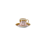 Versace Medusa Amplified Pink Coin Espresso Cup and Saucer