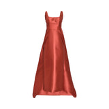Velvety Couture Women's A-Line Maxi Dress with Embellished Shoulders