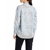 Replay Women's Denim Shirt with Bandana Print