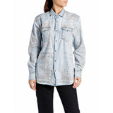 Replay Women's Denim Shirt with Bandana Print