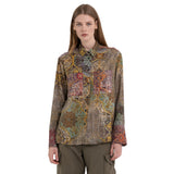 Replay Women's Shirt with All-over Arabesque Print