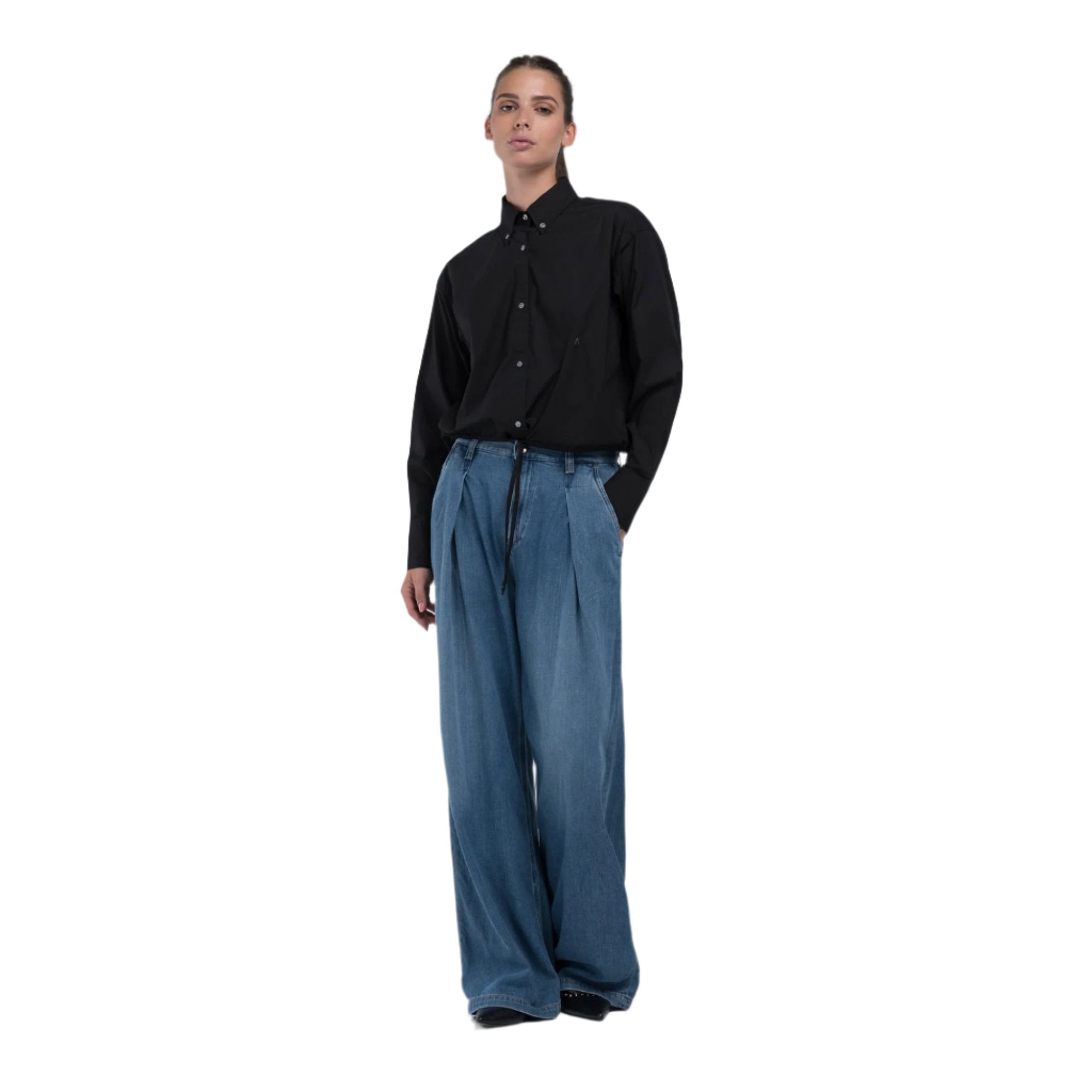 Replay Women's Boxy Shirt With Drawstring | Clothing | GCC | Spring Festival | Winter 2024 | Women | Women All Clothing Shirts & Blouses | Womens | Womens Fashion Replay Women's Boxy Shirt With Drawstring | Clothing | GCC | Spring Festival | Winter 2024 | Women | Women All Clothing Shirts & Blouses | Womens | Womens Fashion