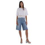 Replay Women's Cropped T-shirt with Abrasions