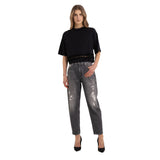 Replay Women's Cropped T-shirt with Abrasions