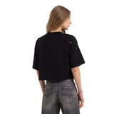 Replay Women's Cropped T-shirt with Abrasions