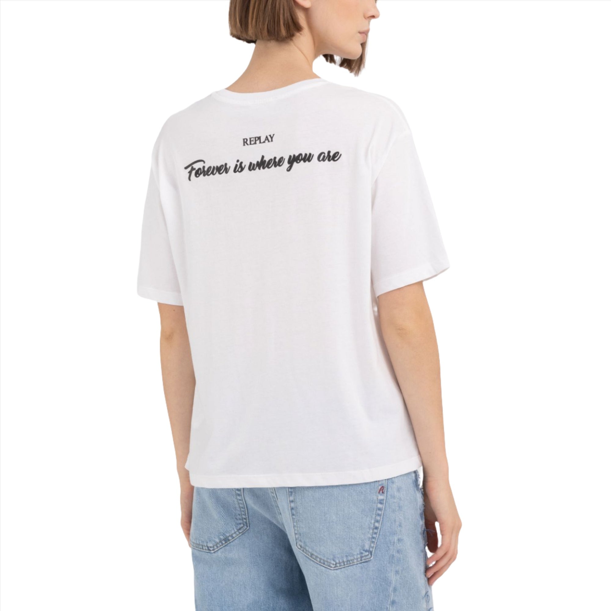 Replay Women's Boxy fit t-shirt with print | Clothing | GCC | Shirts & T-Shirts | Spring Festival | Women | Women All Clothing | Womens | Womens Fashion Replay Women's Boxy fit t-shirt with print | Clothing | GCC | Shirts & T-Shirts | Spring Festival | Women | Women All Clothing | Womens | Womens Fashion
