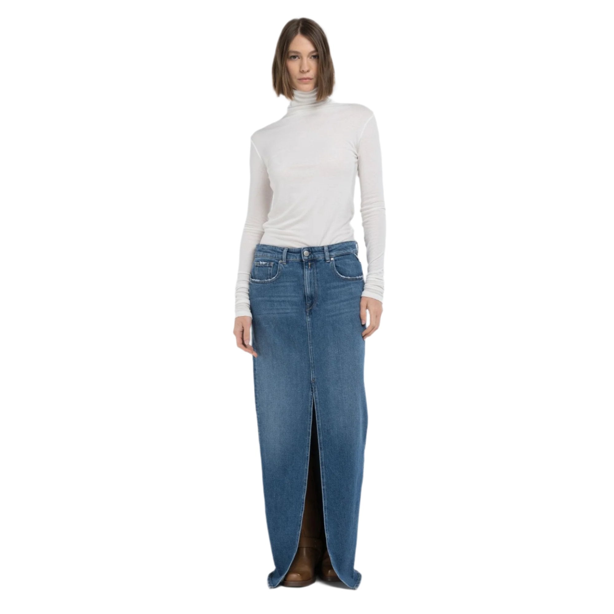 Replay Women's Slim Fit Top with Long Sleeve and Hight Neck | Clothing | GCC | Winter 2024 | Women | Women All Clothing | Women All Clothing Tops | Womens | Womens Fashion Replay Women's Slim Fit Top with Long Sleeve and Hight Neck | Clothing | GCC | Winter 2024 | Women | Women All Clothing | Women All Clothing Tops | Womens | Womens Fashion