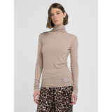 Replay Women's Slim Fit Top with Long Sleeve and Hight Neck