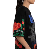 Replay Women's Oversized Sweatshirt With Glitter Print