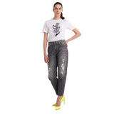 Replay Women's Slim Fit T-shirt with Glitter Print