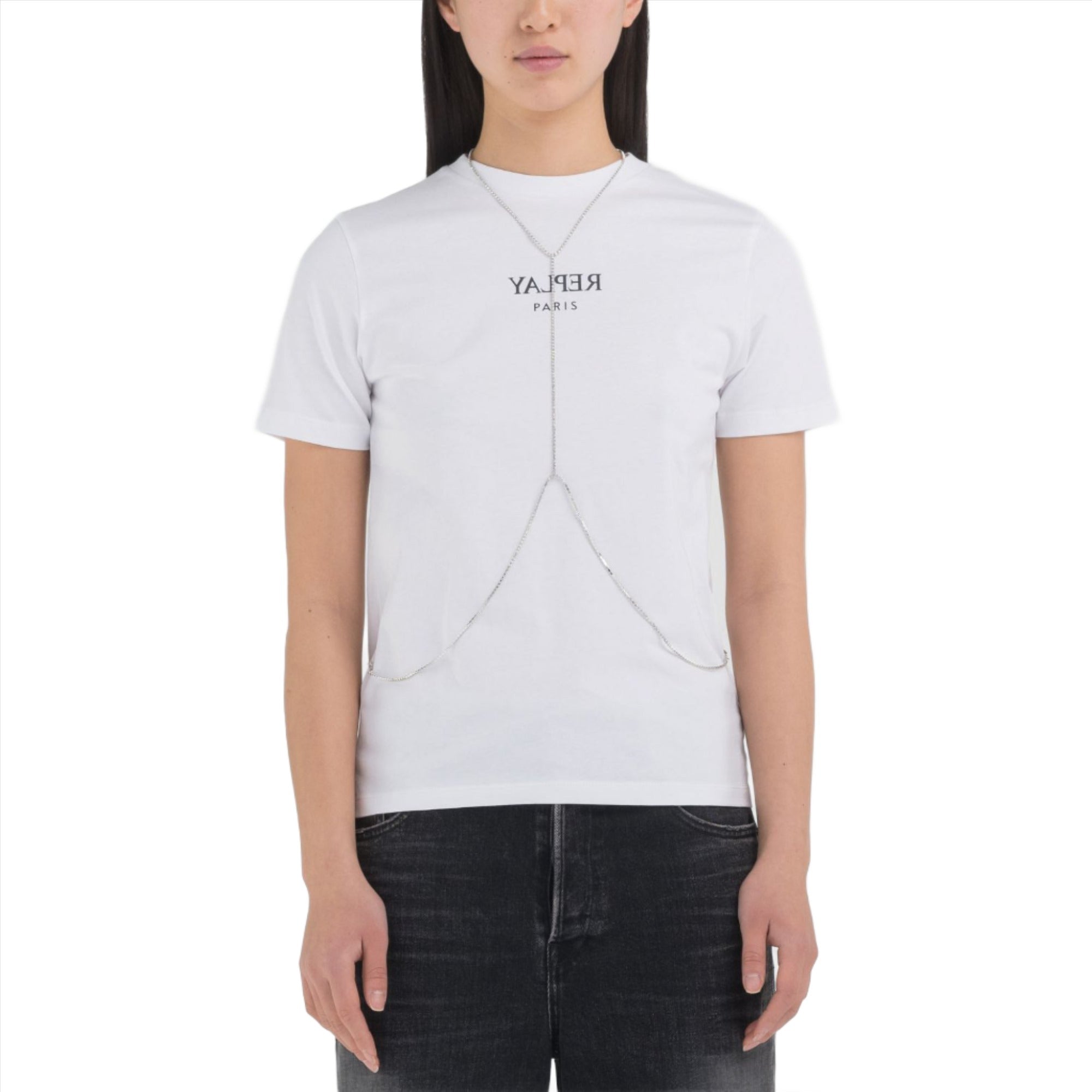 Replay Women's Jersey T-shirt with Body Chain | Clothing | GCC | Shirts & T-Shirts | Spring Festival | Women | Women All Clothing | Womens | Womens Fashion Replay Women's Jersey T-shirt with Body Chain | Clothing | GCC | Shirts & T-Shirts | Spring Festival | Women | Women All Clothing | Womens | Womens Fashion
