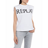 تي شيرت جيرسيه نسائي من القطن العضوي من Replay