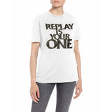 تيشيرت جيرسي للسيدات من Replay بطبعة بيزلي