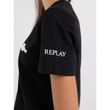 Replay Women's V-neck T-shirt with Archive Logo