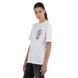 Replay Women's T-shirt with Flowers and Snake Print