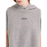 Replay Women's Oversized Sweatshirt in Mouline Cotton