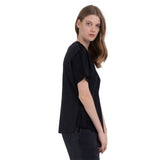 Replay Women's V-neck T-shirt in Cotton and Viscose