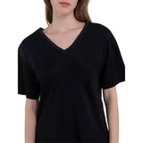 Replay Women's V-neck T-shirt in Cotton and Viscose