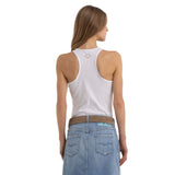 Replay Women's Slim Fit Ribbed Top With Print