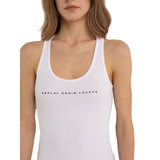 Replay Women's Slim Fit Ribbed Top With Print