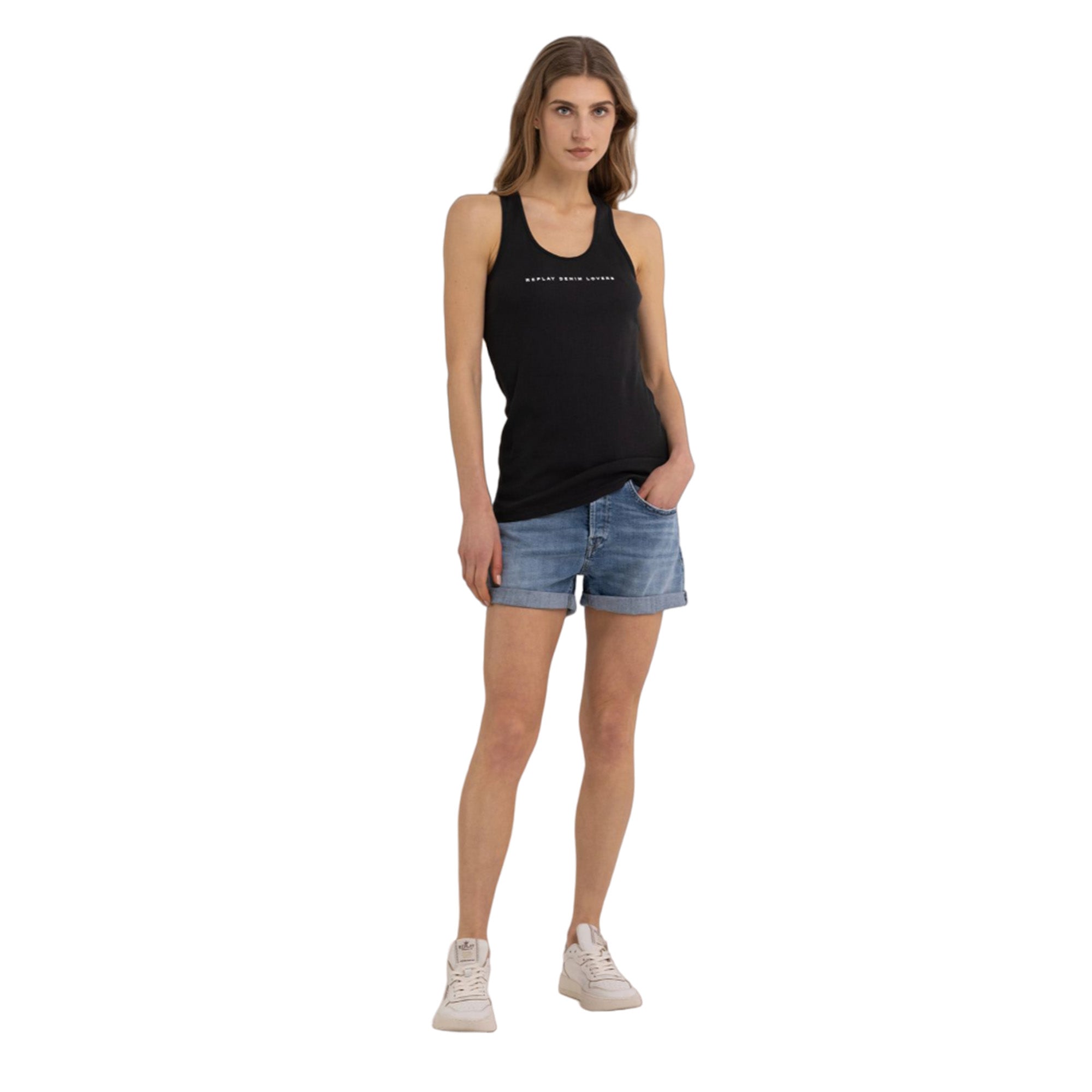 Replay Women's Slim Fit Ribbed Top With Print | Clothing | GCC | Spring Festival | T-Shirts | Tops | Women | Women All Clothing | Women All Clothing Tops | Womens | Womens Fashion Replay Women's Slim Fit Ribbed Top With Print | Clothing | GCC | Spring Festival | T-Shirts | Tops | Women | Women All Clothing | Women All Clothing Tops | Womens | Womens Fashion