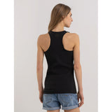 Replay Women's Slim Fit Ribbed Top With Print