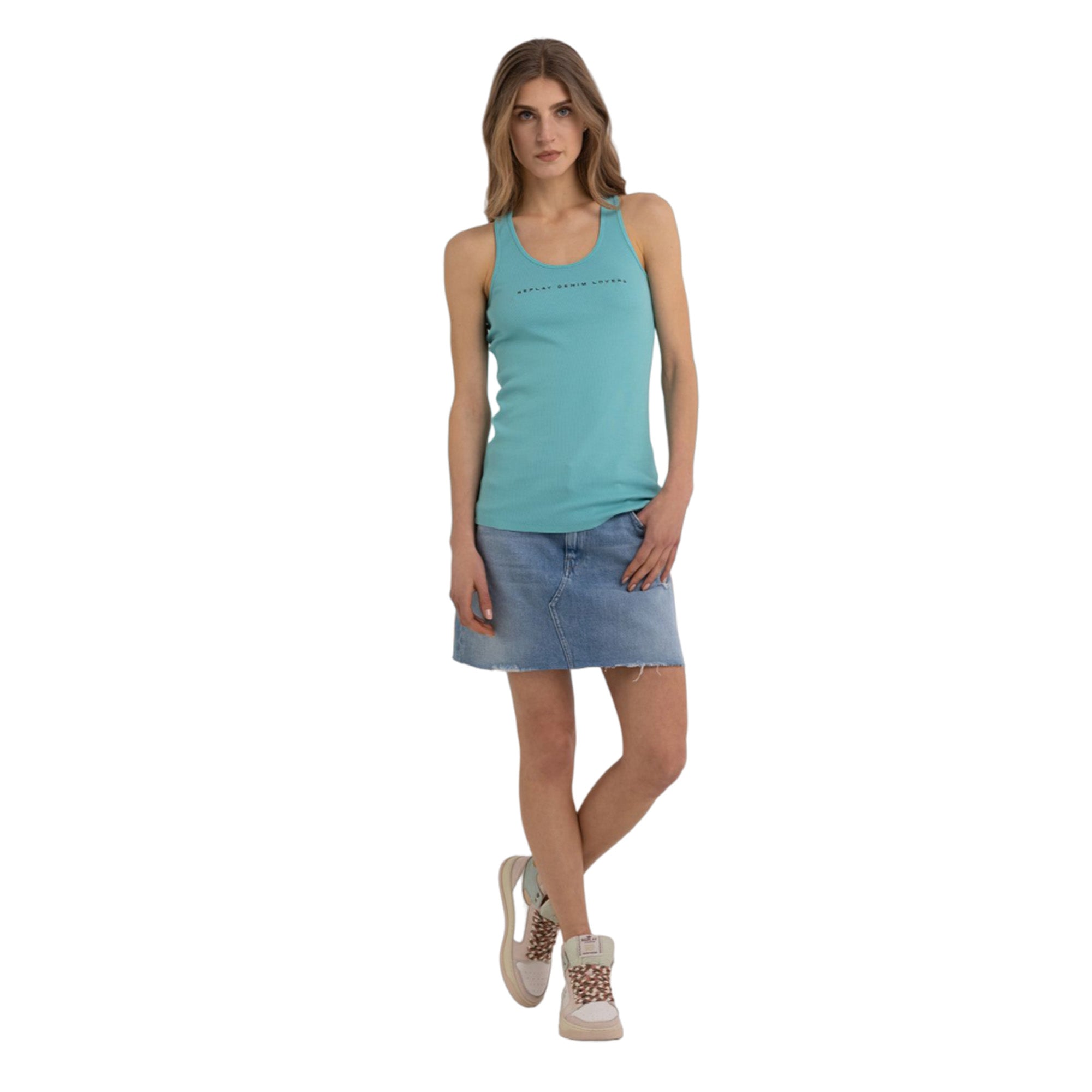 Replay Women's Slim Fit Ribbed Top With Print | Clothing | GCC | Spring Festival | T-Shirts | Tops | Women | Women All Clothing | Women All Clothing Tops | Womens | Womens Fashion Replay Women's Slim Fit Ribbed Top With Print | Clothing | GCC | Spring Festival | T-Shirts | Tops | Women | Women All Clothing | Women All Clothing Tops | Womens | Womens Fashion