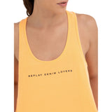 Replay Women's Slim Fit Ribbed Top With Print